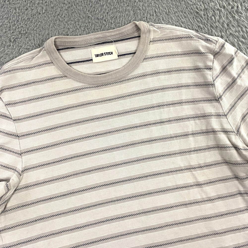 Taylor Stitch Tee Mens Small,‎ 38 Striped Short Sleeve Organic Cotton T-Shirt